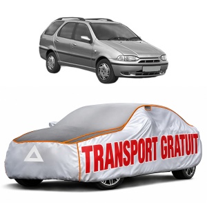 Husa Prelata Antigrindina Auto FIAT PALIO Weekend (178_, 173_, 373_, 374_, 171_) din 1996-2012, Protectie auto contra intemperiilor la grindina, Waterproof, 4x Stickere auto FIAT