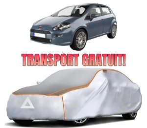 Husa Prelata Antigrindina Auto FIAT PUNTO Hatchback Van (199_) din 2009-2012, Protectie auto contra intemperiilor la grindina, Waterproof, 4x Stickere auto FIAT