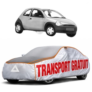 Husa Prelata Antigrindina Auto FORD KA (RB_) din 1996-2008, Protectie auto contra intemperiilor la grindina, Waterproof, 4x Stickere auto FORD