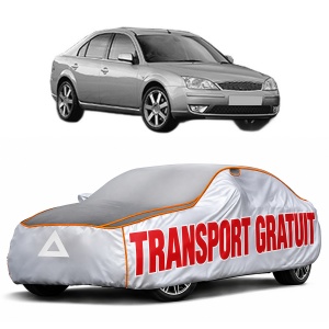Husa Prelata Antigrindina Auto FORD MONDEO III (B5Y) din 2000-2007, Protectie auto contra intemperiilor la grindina, Waterproof, 4x Stickere auto FORD