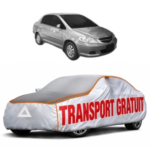 Husa Prelata Antigrindina Auto HONDA CITY IV Saloon (GE4) din 2002-2008, Protectie auto contra intemperiilor la grindina, Waterproof, 4x Stickere auto HONDA