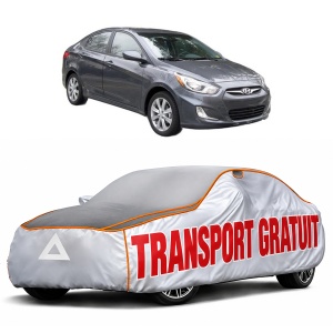 Husa Prelata Antigrindina Auto HYUNDAI ACCENT IV Saloon (RB) din 2010-2017, Protectie auto contra intemperiilor la grindina, Waterproof, 4x Stickere auto HYUNDAI