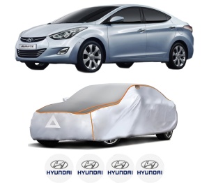 Husa Prelata Antigrindina Auto HYUNDAI ELANTRA V Saloon (MD, UD) din 2010-2016, Protectie auto contra intemperiilor la grindina, Waterproof, 4x Stickere auto HYUNDAI - Img 2