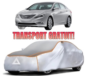 Husa Prelata Antigrindina Auto HYUNDAI SONATA VI (YF) din 2010-2015, Protectie auto contra intemperiilor la grindina, Waterproof, 4x Stickere auto HYUNDAI