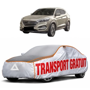 Husa Prelata Antigrindina Auto HYUNDAI TUCSON (TL, TLE) din 2015-2023, Protectie auto contra intemperiilor la grindina, Waterproof, 4x Stickere auto HYUNDAI