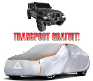 Husa Prelata Antigrindina Auto JEEP WRANGLER IV (JL) din 2017-2021, Protectie auto contra intemperiilor la grindina, Waterproof, 4x Stickere auto JEEP