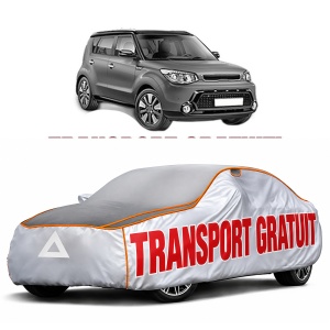 Husa Prelata Antigrindina Auto KIA SOUL II (PS) din 2014-2018, Protectie auto contra intemperiilor la grindina, Waterproof, 4x Stickere auto KIA