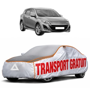 Husa Prelata Antigrindina Auto MAZDA 3 (BL) din 2008-2014, Protectie auto contra intemperiilor la grindina, Waterproof, 4x Stickere auto MAZDA