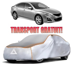 Husa Prelata Antigrindina Auto MAZDA 6 Saloon (GH) din 2007-2013, Protectie auto contra intemperiilor la grindina, Waterproof, 4x Stickere auto MAZDA