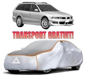 Husa Prelata Antigrindina Auto MITSUBISHI GALANT VIII Estate (EA_, EC_) din 1996-2003, Protectie auto contra intemperiilor la grindina, Waterproof, 4x Stickere auto MITSUBISHI