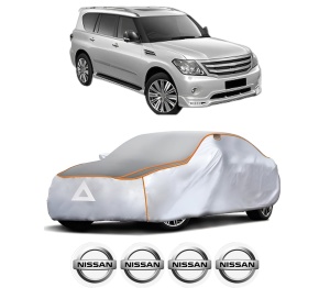 Husa Prelata Antigrindina Auto NISSAN PATROL VI (Y62) din 2010, Protectie auto contra intemperiilor la grindina, Waterproof, 4x Stickere auto NISSAN - Img 2