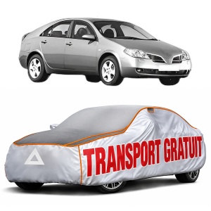 Husa Prelata Antigrindina Auto NISSAN PRIMERA (P12) din 2002-2008, Protectie auto contra intemperiilor la grindina, Waterproof, 4x Stickere auto NISSAN