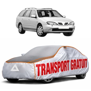 Husa Prelata Antigrindina Auto NISSAN PRIMERA Traveller (WP11) din 1996-2001, Protectie auto contra intemperiilor la grindina, Waterproof, 4x Stickere auto NISSAN
