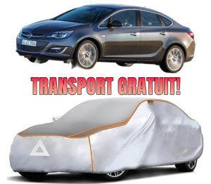 Husa Prelata Antigrindina Auto OPEL ASTRA J Saloon din 2012-2015, Protectie auto contra intemperiilor la grindina, Waterproof, 4x Stickere auto OPEL