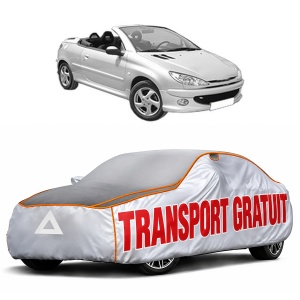 Husa Prelata Antigrindina Auto PEUGEOT 206 CC (2D) din 2000-2007, Protectie auto contra intemperiilor la grindina, Waterproof, 4x Stickere auto PEUGEOT