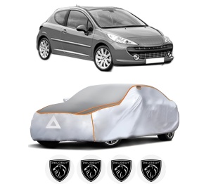 Husa Prelata Antigrindina Auto PEUGEOT 207 (WA_, WC_) din 2006-2015, Protectie auto contra intemperiilor la grindina, Waterproof, 4x Stickere auto PEUGEOT - Img 2