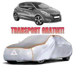 Husa Prelata Antigrindina Auto PEUGEOT 208 I (CA_, CC_) din 2012-2019, Protectie auto contra intemperiilor la grindina, Waterproof, 4x Stickere auto PEUGEOT
