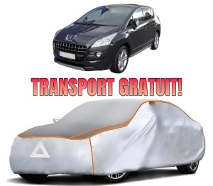 Husa Prelata Antigrindina Auto PEUGEOT 3008 I MPV (0U_) din 2009-2016, Protectie auto contra intemperiilor la grindina, Waterproof, 4x Stickere auto PEUGEOT
