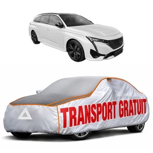 Husa Prelata Antigrindina Auto PEUGEOT 308 SW III (FC_, FJ_, FR_, F4_, FN_) din 2021-2023, Protectie auto contra intemperiilor la grindina, Waterproof, 4x Stickere auto PEUGEOT