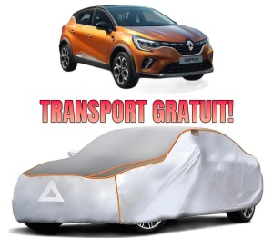 Husa Prelata Antigrindina Auto RENAULT CAPTUR II (HF_) din 2020-2022, Protectie auto contra intemperiilor la grindina, Waterproof, 4x Stickere auto RENAULT