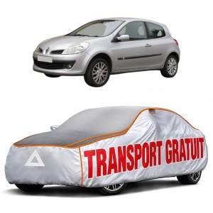Husa Prelata Antigrindina Auto RENAULT CLIO III Hatchback Van (SB_, SR_) din 2005-2014, Protectie auto contra intemperiilor la grindina, Waterproof, 4x Stickere auto RENAULT