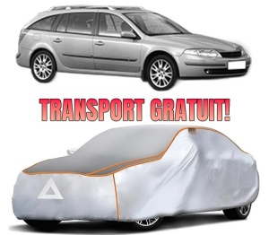 Husa Prelata Antigrindina Auto RENAULT LAGUNA II Grandtour (KG0/1_) din 2001-2007, Protectie auto contra intemperiilor la grindina, Waterproof, 4x Stickere auto RENAULT