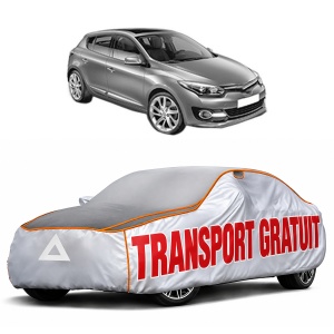 Husa Prelata Antigrindina Auto RENAULT MEGANE III Hatchback (BZ0/1_, B3_) din 2008-2017, Protectie auto contra intemperiilor la grindina, Waterproof, 4x Stickere auto RENAULT