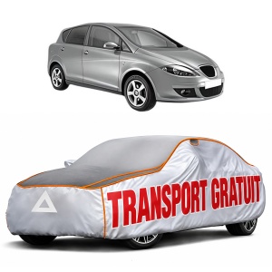 Husa Prelata Antigrindina Auto SEAT TOLEDO III (5P2) din 2004-2009, Protectie auto contra intemperiilor la grindina, Waterproof, 4x Stickere auto SEAT