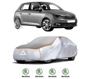 Husa Prelata Antigrindina Auto SKODA FABIA IV (PJ3) din 2021, Protectie auto contra intemperiilor la grindina, Waterproof, 4x Stickere auto SKODA - Img 2