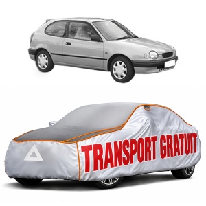 Husa Prelata Antigrindina Auto TOYOTA COROLLA Compact (_E11_) din 1997-2002, Protectie auto contra intemperiilor la grindina, Waterproof, 4x Stickere auto TOYOTA