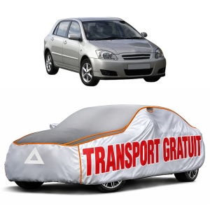 Husa Prelata Antigrindina Auto TOYOTA COROLLA (_E12_) din 2001-2007, Protectie auto contra intemperiilor la grindina, Waterproof, 4x Stickere auto TOYOTA