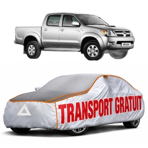 Husa Prelata Antigrindina Auto TOYOTA HILUX VII Pickup (_N1_, _N2_, _N3_) din 2004-2015, Protectie auto contra intemperiilor la grindina, Waterproof, 4x Stickere auto TOYOTA