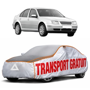 Husa Prelata Antigrindina Auto Volskwagen BORA I (1J2) din 1998-2013, Protectie auto contra intemperiilor la grindina, Waterproof, 4x Stickere auto Volskwagen