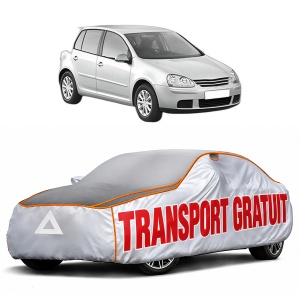 Husa Prelata Antigrindina Auto Volskwagen GOLF V (1K1) din 2003-2009, Protectie auto contra intemperiilor la grindina, Waterproof, 4x Stickere auto Volskwagen