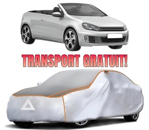 Husa Prelata Antigrindina Auto Volskwagen GOLF VI Convertible (517) din 2011-2016, Protectie auto contra intemperiilor la grindina, Waterproof, 4x Stickere auto Volskwagen