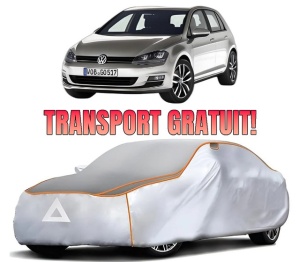Husa Prelata Antigrindina Auto Volskwagen GOLF VII Van (5G1) din 2012-2017, Protectie auto contra intemperiilor la grindina, Waterproof, 4x Stickere auto Volskwagen