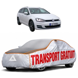 Husa Prelata Antigrindina Auto Volskwagen GOLF VII Variant (BA5, BV5) din 2013-2021, Protectie auto contra intemperiilor la grindina, Waterproof, 4x Stickere auto Volskwagen