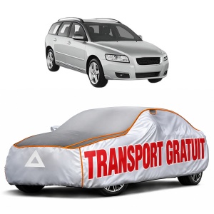 Husa Prelata Antigrindina Auto VOLVO V50 (545) din 2003-2012, Protectie auto contra intemperiilor la grindina, Waterproof, 4x Stickere auto VOLVO