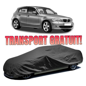 Husa prelata auto pentru BMW seria 1 (E87) 2004 - 2011, culoare negru, material textil impermeabil, rezistanta la intemperii praf UV, CARPASSION Husa Protectie