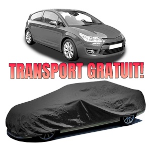 Husa prelata auto pentru CITROEN C4 Coupe (LA_) 2004 - 2011, culoare negru, material textil impermeabil, rezistanta la intemperii praf UV, CARPASSION Husa Protectie