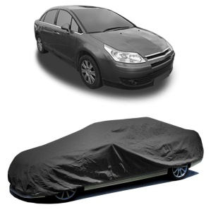 Husa prelata auto pentru CITROEN C4 I Saloon 2006 - 2014, culoare negru, material textil impermeabil, rezistanta la intemperii praf UV, CARPASSION Husa Protectie - Img 2