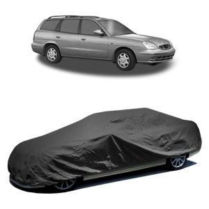 Husa prelata auto pentru DAEWOO NUBIRA Estate (J150) 1999 - 2002, culoare negru, material textil impermeabil, rezistanta la intemperii praf UV, CARPASSION Husa Protectie - Img 2