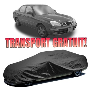 Husa prelata auto pentru DAEWOO NUBIRA Saloon (J150) 1999 - 2002, culoare negru, material textil impermeabil, rezistanta la intemperii praf UV, CARPASSION Husa Protectie