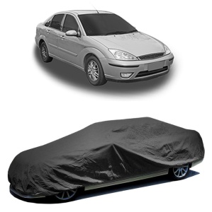Husa prelata auto pentru FORD FOCUS I Saloon (DFW) 1999 - 2005, culoare negru, material textil impermeabil, rezistanta la intemperii praf UV, CARPASSION Husa Protectie - Img 2