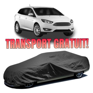 Husa prelata auto pentru FORD FOCUS III Estate Van 2012 - 2020, culoare negru, material textil impermeabil, rezistanta la intemperii praf UV, CARPASSION Husa Protectie