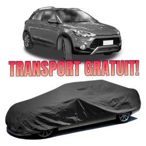 Husa prelata auto pentru HYUNDAI i20 ACTIVE (IB, GB) 2015 - 2018, culoare negru, material textil impermeabil, rezistanta la intemperii praf UV, CARPASSION Husa Protectie