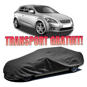 Husa prelata auto pentru KIA CEE'D Hatchback (ED) 2006 - 2012, culoare negru, material textil impermeabil, rezistanta la intemperii praf UV, CARPASSION Husa Protectie