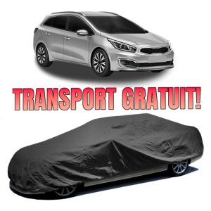 Husa prelata auto pentru KIA CEED Sportswagon (CD) 2018 - 2020, culoare negru, material textil impermeabil, rezistanta la intemperii praf UV, CARPASSION Husa Protectie
