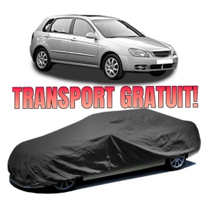 Husa prelata auto pentru KIA CERATO I Hatchback (LD) 2004 - 2009, culoare negru, material textil impermeabil, rezistanta la intemperii praf UV, CARPASSION Husa Protectie