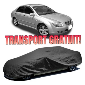 Husa prelata auto pentru KIA CERATO I Saloon (LD) 2004 - 2009, culoare negru, material textil impermeabil, rezistanta la intemperii praf UV, CARPASSION Husa Protectie